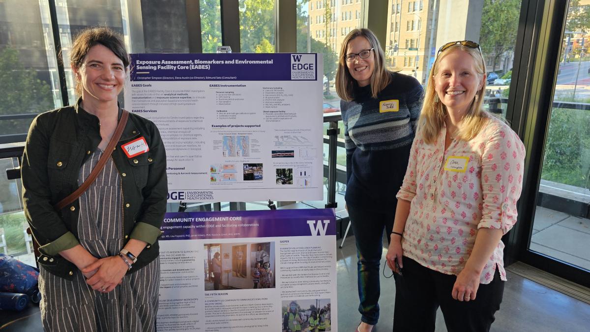 Edge staff presenting posters